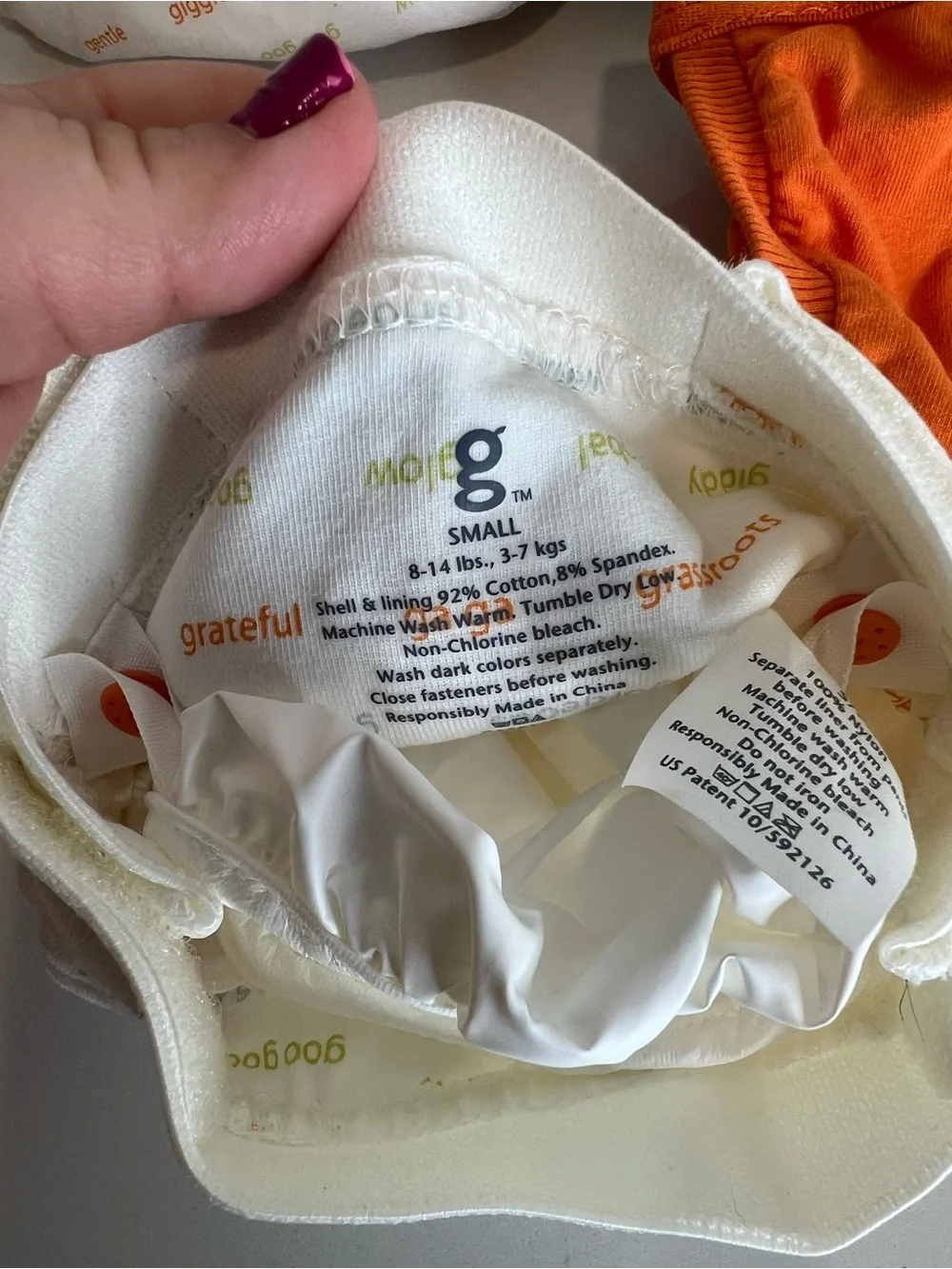 G Diapers Reusable Cloth Diaper Cover Bundle - Blue, Orange, White